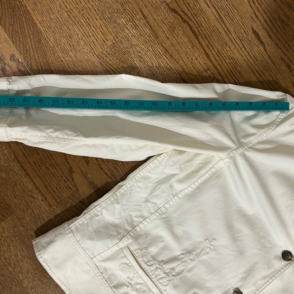 Ralph Lauren Cream Blazer Jacket Cotton Womens Classic Lightweight - Picture 10 of 12